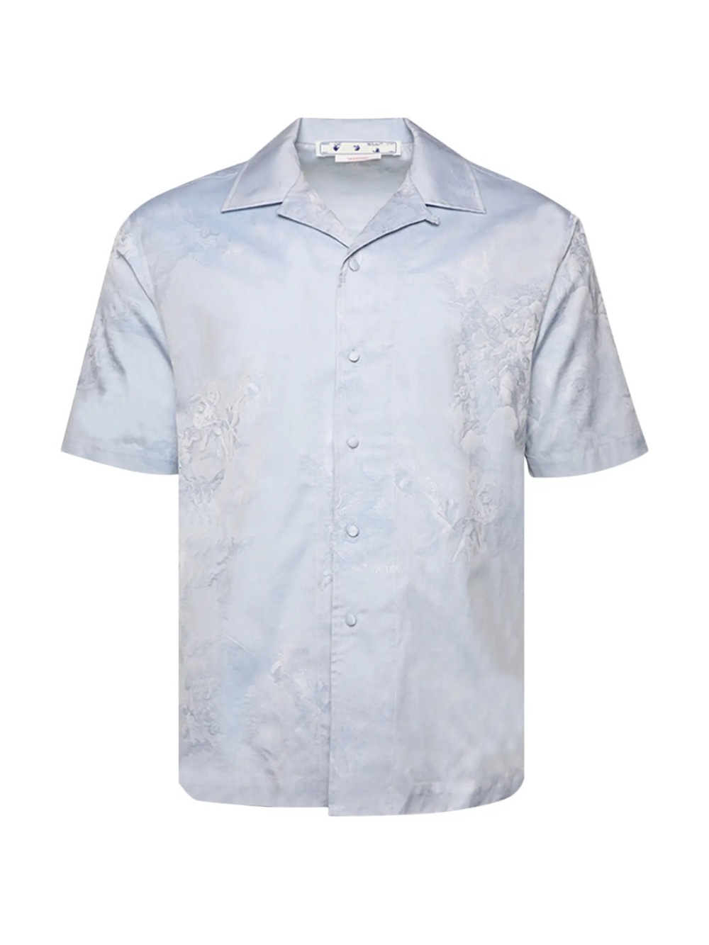 Off-White Pale Blue Short-Sleeve Button-Down Shirt